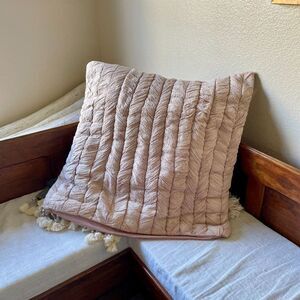 Anthropologie Ruched Voile Vienna Euro Sham Gently Used Gauze Ruching Square